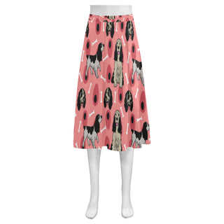 English Springer Spaniels Mnemosyne Women's Crepe Skirt (Model D16) - TeeAmazing