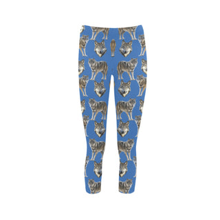 Wolf Pattern Capri Legging - TeeAmazing