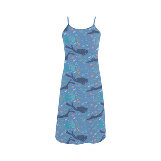 Scuba Diving Pattern Alcestis Slip Dress - TeeAmazing