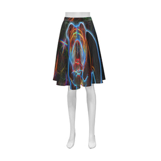 English Bulldog Glow Design 2 Athena Women's Short Skirt - TeeAmazing