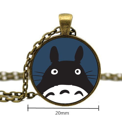 My Neighbor Anime Totoro Glass Necklace Pendant For Women Girl Animal Jewelry - TeeAmazing