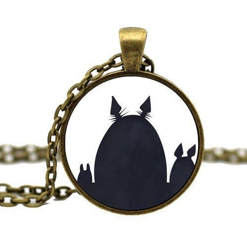 My Neighbor Anime Totoro Glass Necklace Pendant For Women Girl Animal Jewelry - TeeAmazing