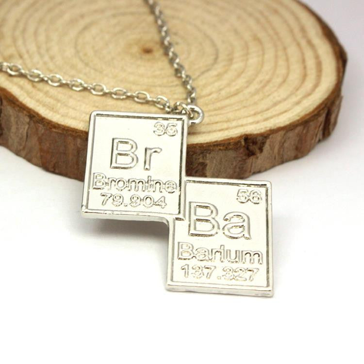 Breaking Bad Chemical Symbol Pendant Necklace TV Series Jewelry Men And Women Link Chain Necklace - TeeAmazing