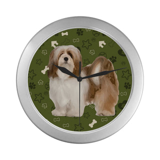 Lhasa Apso Dog Silver Color Wall Clock - TeeAmazing