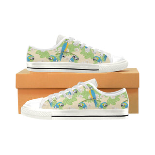 Macaws White Low Top Canvas Shoes for Kid - TeeAmazing