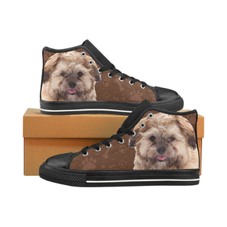 Shih-poo Dog Black Men’s Classic High Top Canvas Shoes /Large Size - TeeAmazing