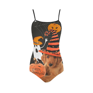 Golden Retriever Halloween Strap Swimsuit - TeeAmazing