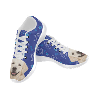 Labrador Retriever White Sneakers for Women - TeeAmazing