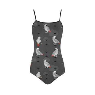 African Greys Strap Swimsuit - TeeAmazing