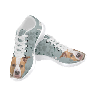American Staffordshire Terrier White Sneakers Size 13-15 for Men - TeeAmazing