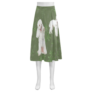 Poodle Lover Mnemosyne Women's Crepe Skirt (Model D16) - TeeAmazing