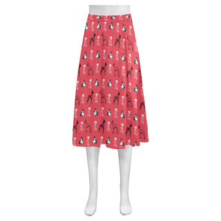 Great Dane Pattern Mnemosyne Women's Crepe Skirt - TeeAmazing
