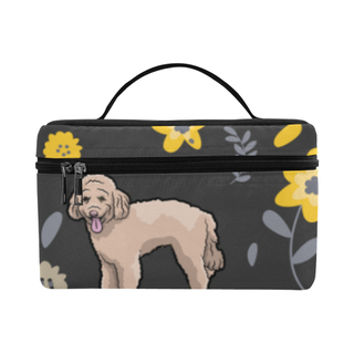 Goldendoodle Flower Cosmetic Bag/Large - TeeAmazing