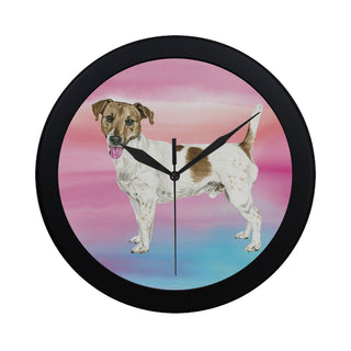Jack Russell Terrier Water Colour No.1 Circular Plastic Wall clock - TeeAmazing
