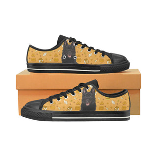 Schipperke Dog Black Low Top Canvas Shoes for Kid - TeeAmazing