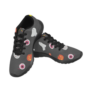 Halloween Pattern Black Sneakers for Women - TeeAmazing