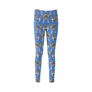 Wolf Pattern Cassandra Women's Leggings - TeeAmazing