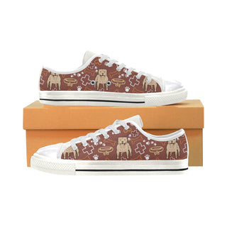 Staffordshire Bull Terrier Pettern White Women's Classic Canvas Shoes - TeeAmazing