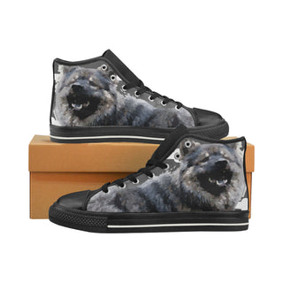 Eurasier Black High Top Canvas Shoes for Kid - TeeAmazing