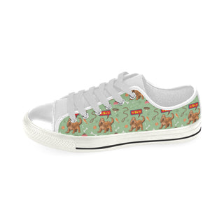 American Cocker Spaniel Pattern White Men's Classic Canvas Shoes - TeeAmazing