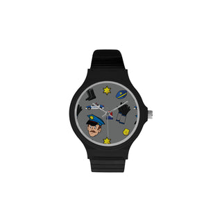 Cop Pattern Unisex Round Plastic Watch - TeeAmazing