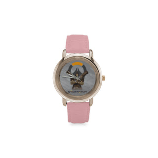 Overwatch Women's Rose Gold Leather Strap Watch - TeeAmazing