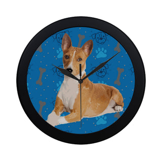 Basenji Dog Black Circular Plastic Wall clock - TeeAmazing