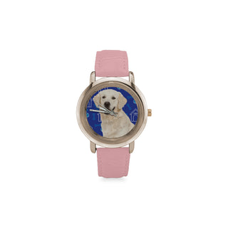 Labrador Retriever Women's Rose Gold Leather Strap Watch - TeeAmazing