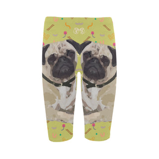 Pug Hestia Cropped Leggings (Model L03) - TeeAmazing