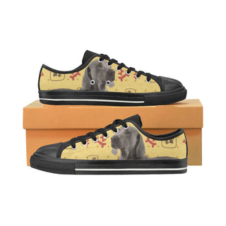 Weimaraner Black Men's Classic Canvas Shoes - TeeAmazing