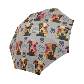 Pit Bull Pop Art Pattern No.1 Auto-Foldable Umbrella - TeeAmazing