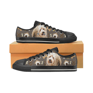 Havanese Dog Black Low Top Canvas Shoes for Kid - TeeAmazing