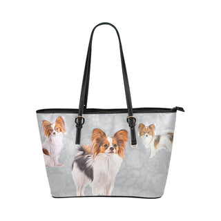 Papillon Lover Leather Tote Bag/Small - TeeAmazing