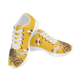 Bee Lover White Sneakers for Men - TeeAmazing
