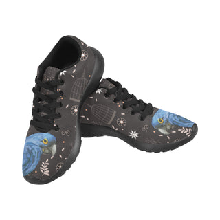 Hyacinth Macaw Parrot Black Sneakers for Men - TeeAmazing