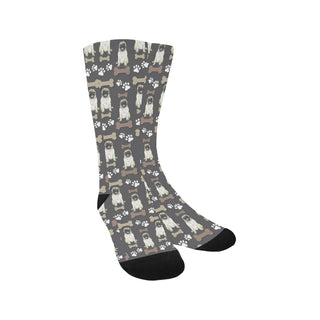 Pug Water Colour Pattern No.2 Trouser Socks - TeeAmazing