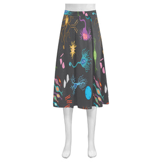 Biology Mnemosyne Women's Crepe Skirt (Model D16) - TeeAmazing
