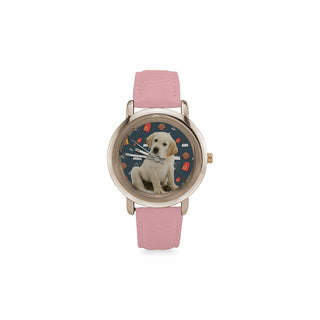 Goldador Dog Women's Rose Gold Leather Strap Watch - TeeAmazing