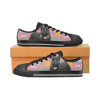 Cute Scottish Terrier Black Canvas Women's Shoes/Large Size - TeeAmazing