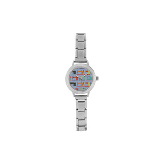 Sewing Machine Pattern Women's Italian Charm Watch - TeeAmazing