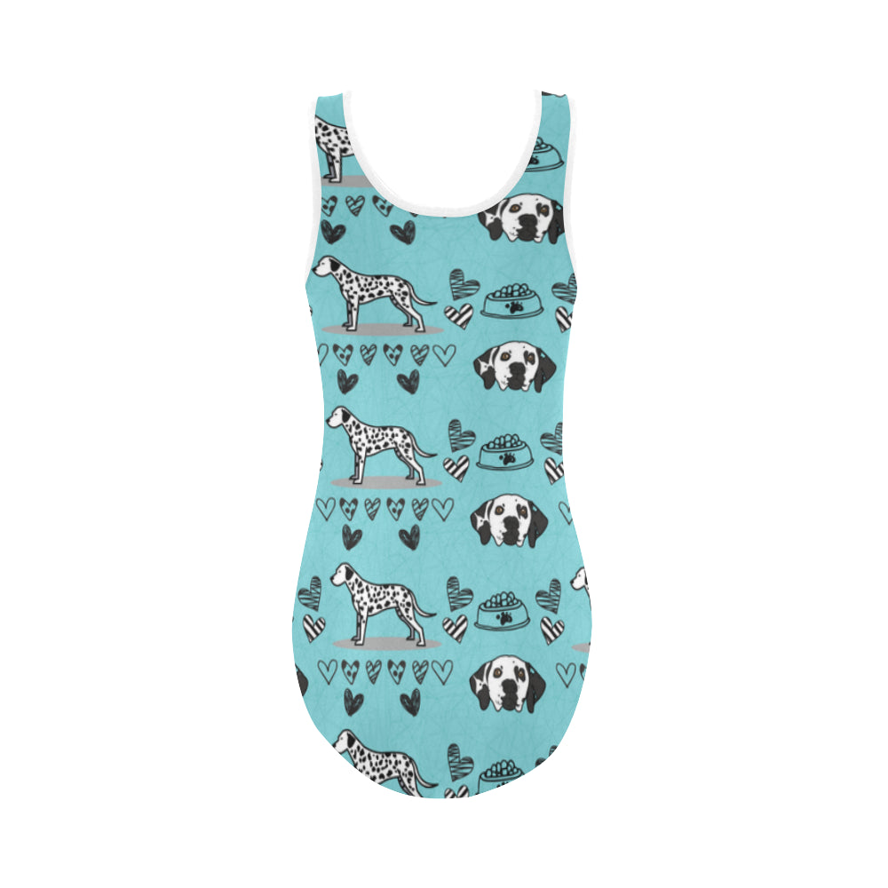 Dalmatian Pattern Vest One Piece Swimsuit - TeeAmazing
