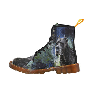 Cane Corso Black Boots For Men - TeeAmazing