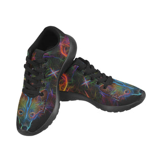 Corgi Glow Design 3 Black Sneakers for Men - TeeAmazing