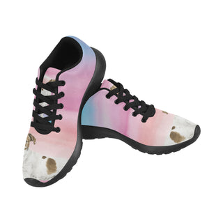 Jack Russell Terrier Water Colour No.1 Black Sneakers for Women - TeeAmazing