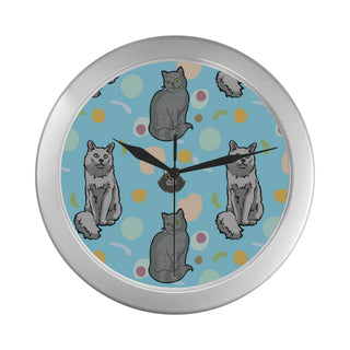 Nebelung Silver Color Wall Clock - TeeAmazing