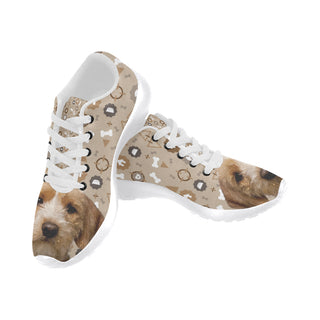Basset Fauve Dog White Sneakers for Men - TeeAmazing