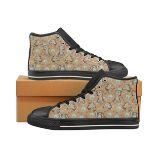 Whippet Black High Top Canvas Women's Shoes/Large Size - TeeAmazing
