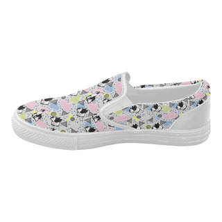 American Staffordshire Terrier Pattern White Women's Slip-on Canvas Shoes - TeeAmazing