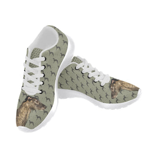 Lurcher Dog White Sneakers for Women - TeeAmazing