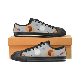 Makeup Artist Black Low Top Canvas Shoes for Kid - TeeAmazing